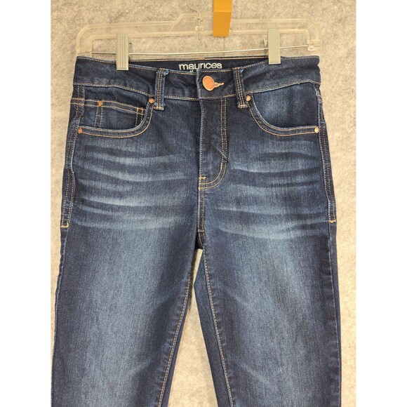 Maurices Everflex High Rise Skinny Jeans Size 0 Regular Dark Wash Stretch - Picture 2 of 9